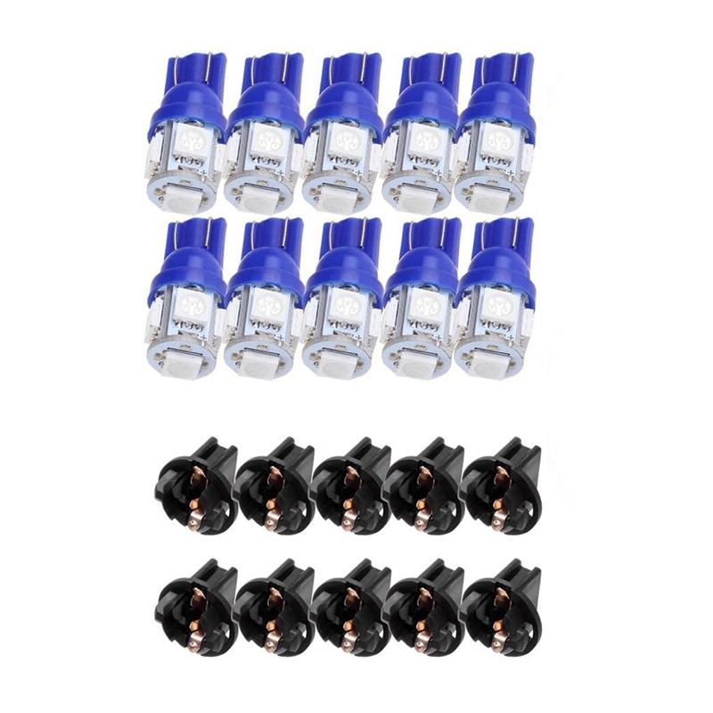 T10 194 168 Светодиодная лампочка PC194 PC195 PC160 PC168 Лампочка подсветки приборной панели, щитка приборов, панели приборов Ледяной синий 10 шт.