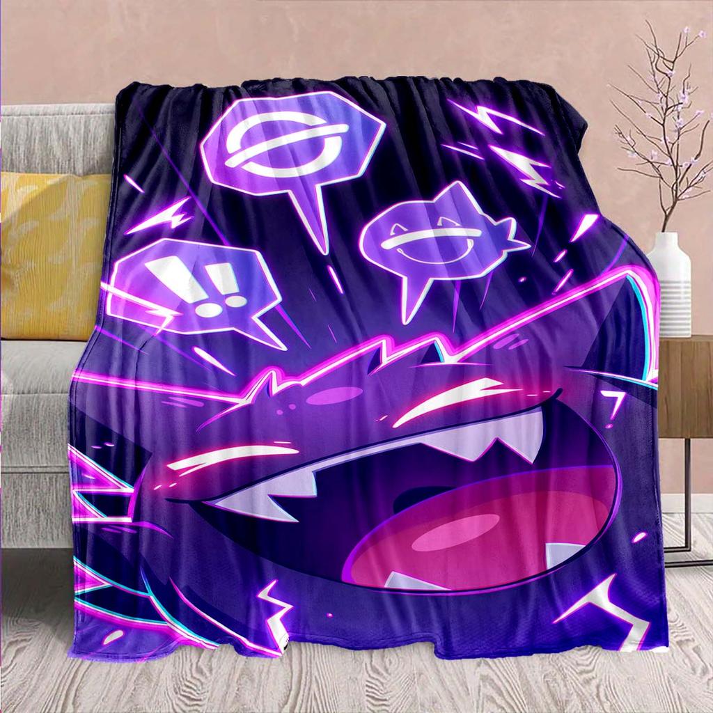 Pokémon Anime Flannel Blanket - Soft Warm Perfect for Sofa, Bedding Camping Travel Office Home Decor -QJY
