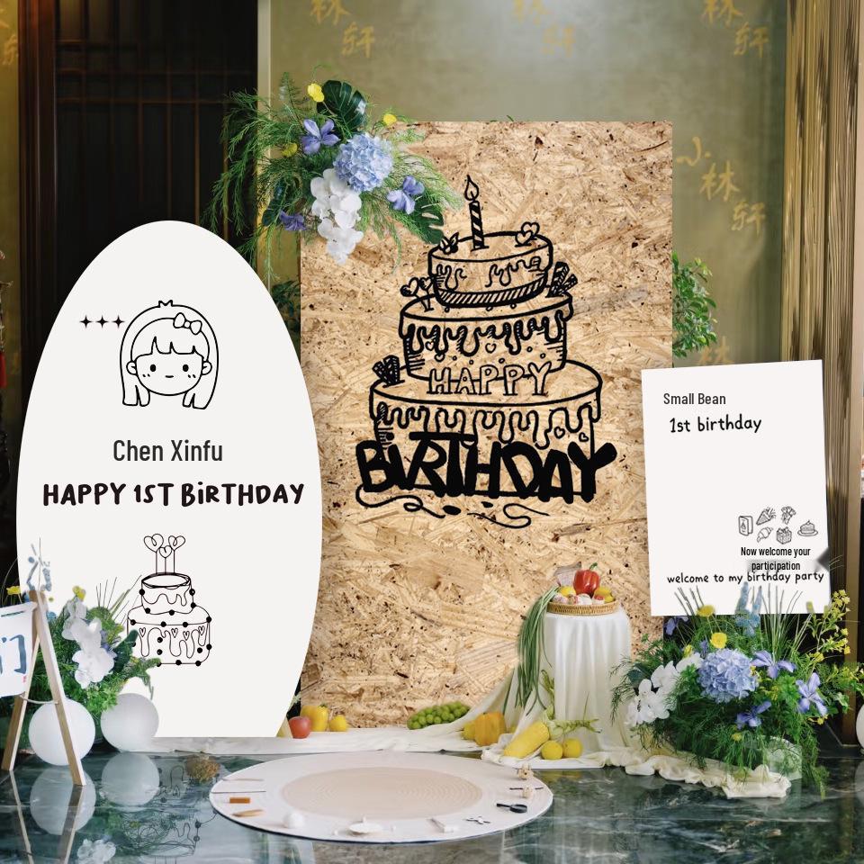 Украшения на первый день рождения в корейском стиле: Воздушные шары и фон для мальчиков и девочек