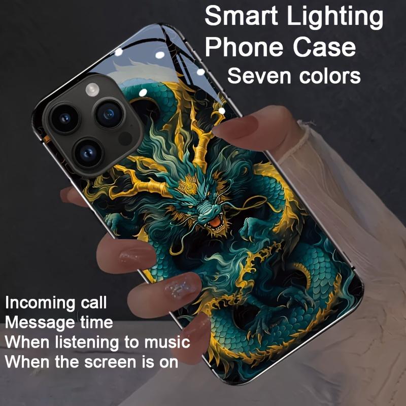 Модный чехол-фонарик со светодиодами в виде китайского дракона для OPPO Realme 11 14 13 12 10 9i 9 8 8i 7 C15 C21 C21Y C53 C55 4G 5G Pro Светящийся чехол