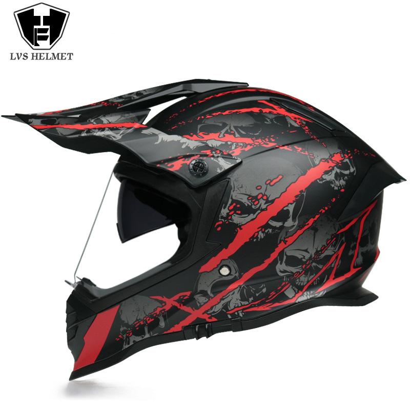 Off-road Rally Helmet Full Helmet Locomotive Long-distance Men's and Women's Multifunctional New Double Lens Highway Rally Universal in All Seasons