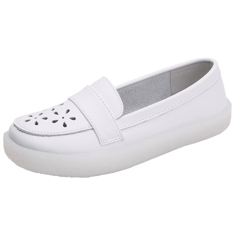 Туфли медсестры женские на мягкой подошве дышащие рабочие туфли врача на толстой подошве нескользящие весенне-летние на плоской подошве медицинские туфли удобные и не т