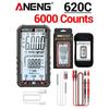 Многофункциональный цифровой мультиметр ANENG 620C, перезаряжаемый, профессиональный, с бесконтактным определением напряжения, измерение переменного/постоянного напряжения, ЖК-экран, инструменты для измерения тока