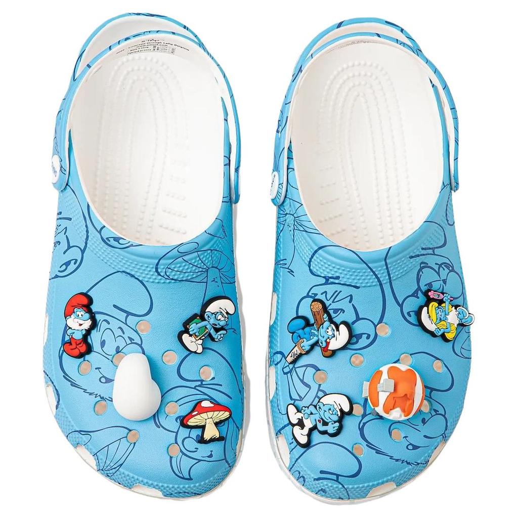 Crocs The Smurfs X Classic Clog Allover Print Unisex Sneakers Blue White 210820-90H