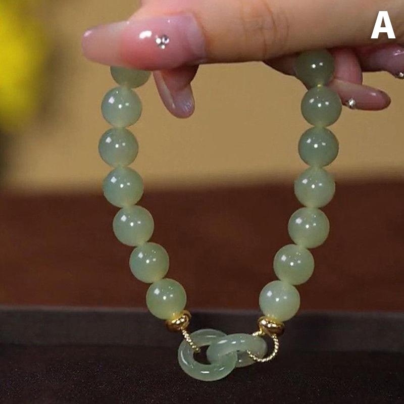 Летний подарок на День святого Валентина, сердце, нефритовый браслет с бусинами для женщин и девочек