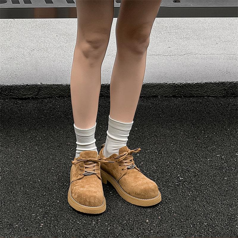 Обувь Paris Mickey Derby, пара универсальных повседневных кожаных ботинок на платформе, низкие сапоги из ревеня для мужчин 14433-JX