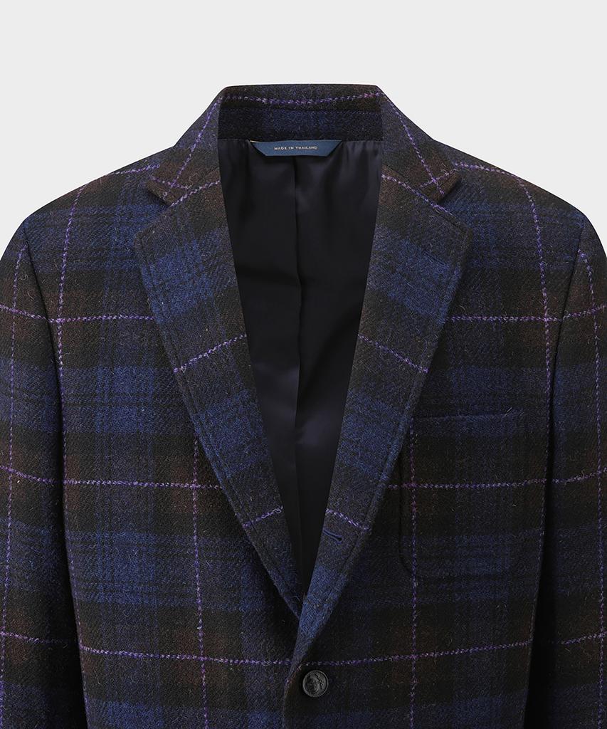 Brooks Brothers Traditional Fit 1818 Harris Tweed 3-Button Sack Jacket (Purple) (Bbjsmm46507Ef)