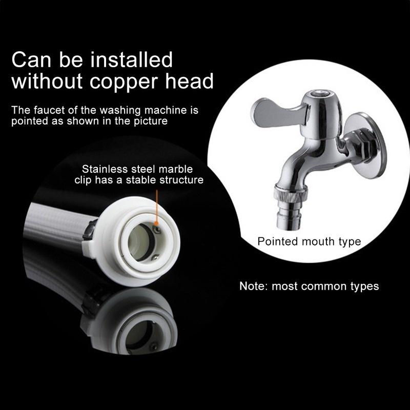 1 шт., 1,5 м, автоматическая стиральная машина, посудомоечная машина, взрывозащищенная впускная труба, шланг для подачи воды, универсальный тип, 6 точек, интерфейс 25 мм
