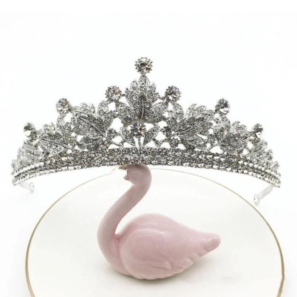 Sparkling Water Drop Crystal Tiara Wedding Hair Accessories Bride Headdress Birthday Party