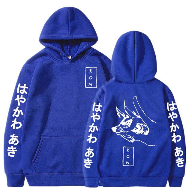 Japanese Anime Chainsaw Man Hoodies Hayakawa Aki Fox Devil Kon Hoodies Men Women Pullovers Casual Oversized Long Sleeves Sweatshirt Unisex Streetwear