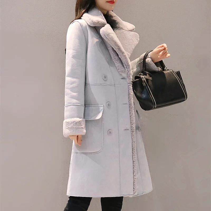 Женское шерстяное пальто в клетку, плотное бархатное утолщенное теплое пальто средней длины, теплое шерстяное пальто с капюшоном, женская зимняя куртка, пальто из искусственного меха