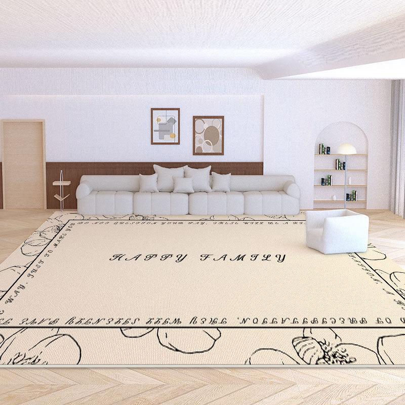 Ковер для гостиной и спальни Cream Loop Velvet 2024 года — водонепроницаемый, устойчивый к пятнам, долговечный