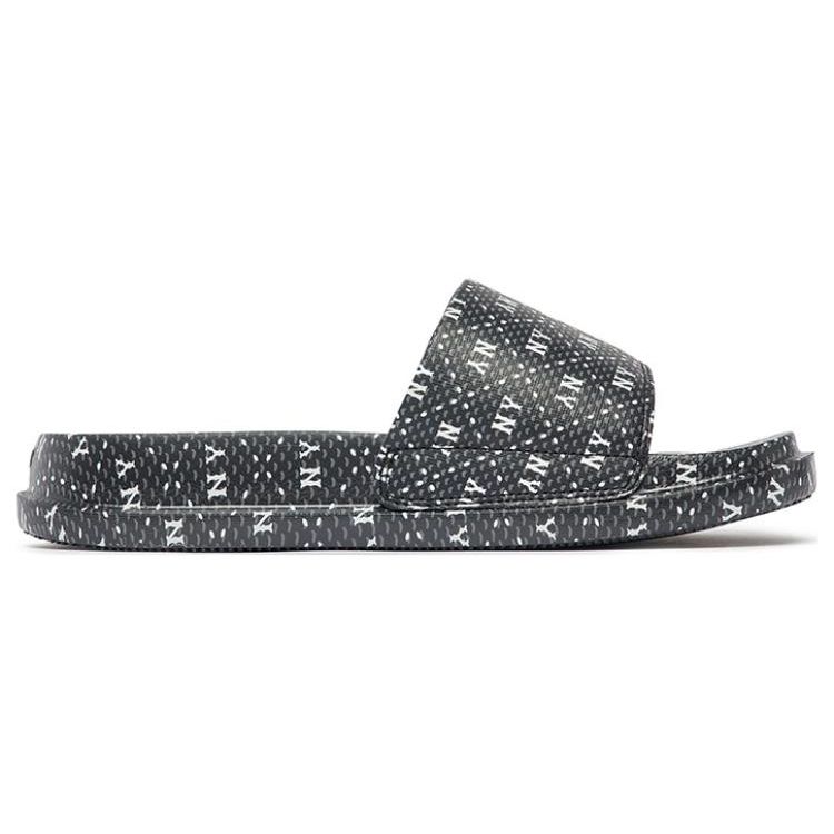 MLB Slipper EVA New York Yankees Beach Trendy Breathable Silent Non-Slip Wear-Resistant Slide Sandals Unisex sandals Black White 3ALPCDM33-50BKS