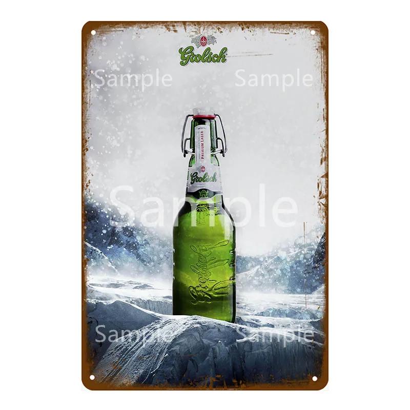 Grolsch Lager Beer Metal Poster Tin Signs Wall Art Painting Decorative Plaque Bar Pub Club Home Decor Art Crafts YK052