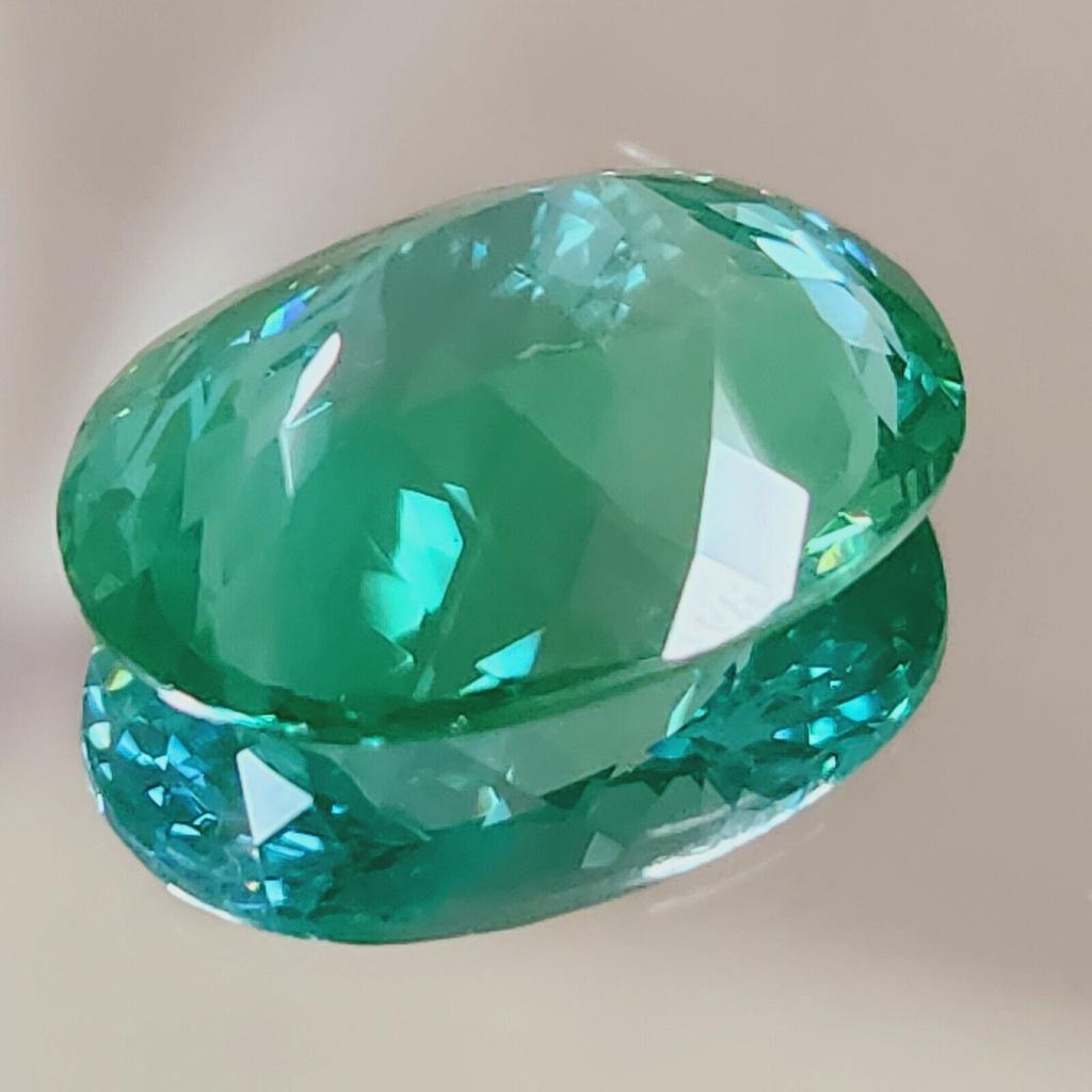 Natural Flawless Green Parti Sapphire Loose Oval Cut Gemstone 19x14 MM v2w46