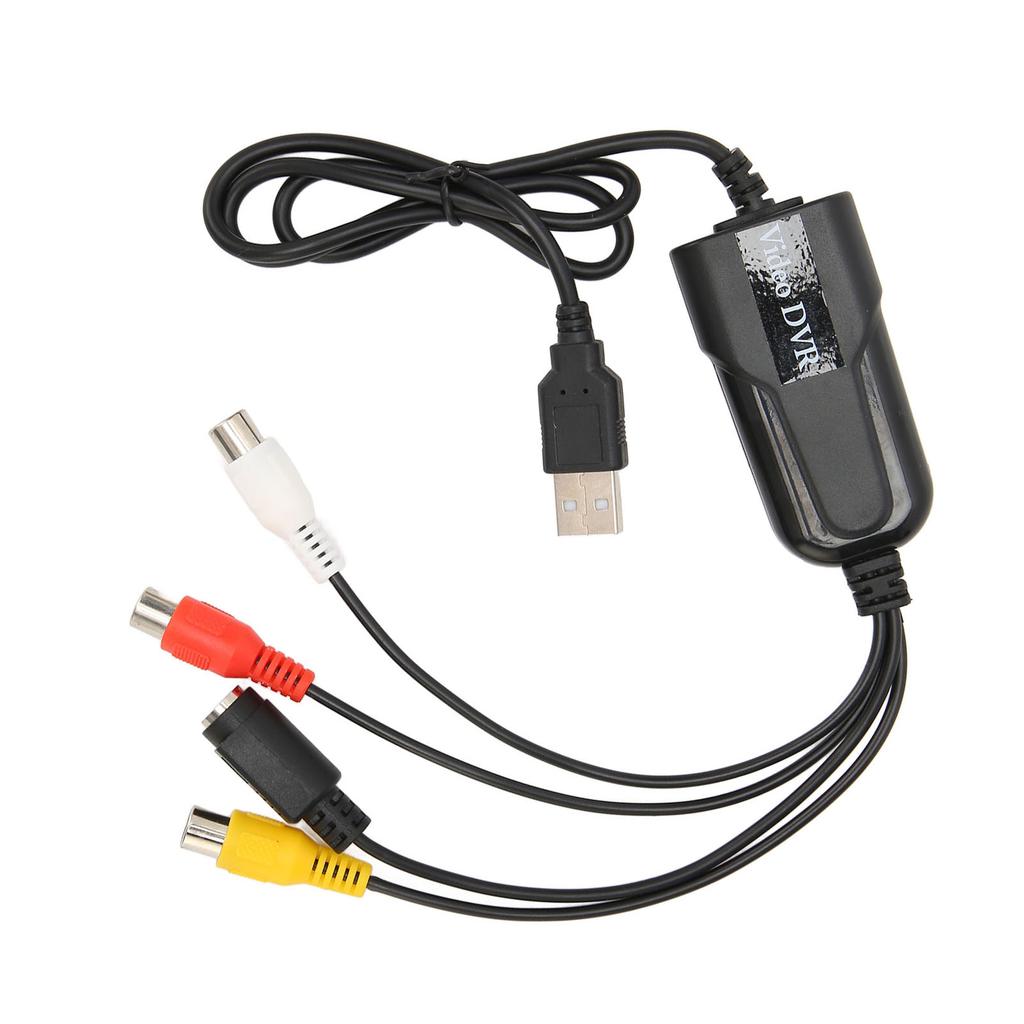 Video Capture Card Device RCA to USB Sound Video Converter VHS DV VCR Hi8 DVD to Digital Converter for Windows for OS X