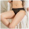 Plus-size Thong Women's Mesh Seamless Low-rise Women's Panties Underwear Sexy Jacquard Lace Hem T Pants
