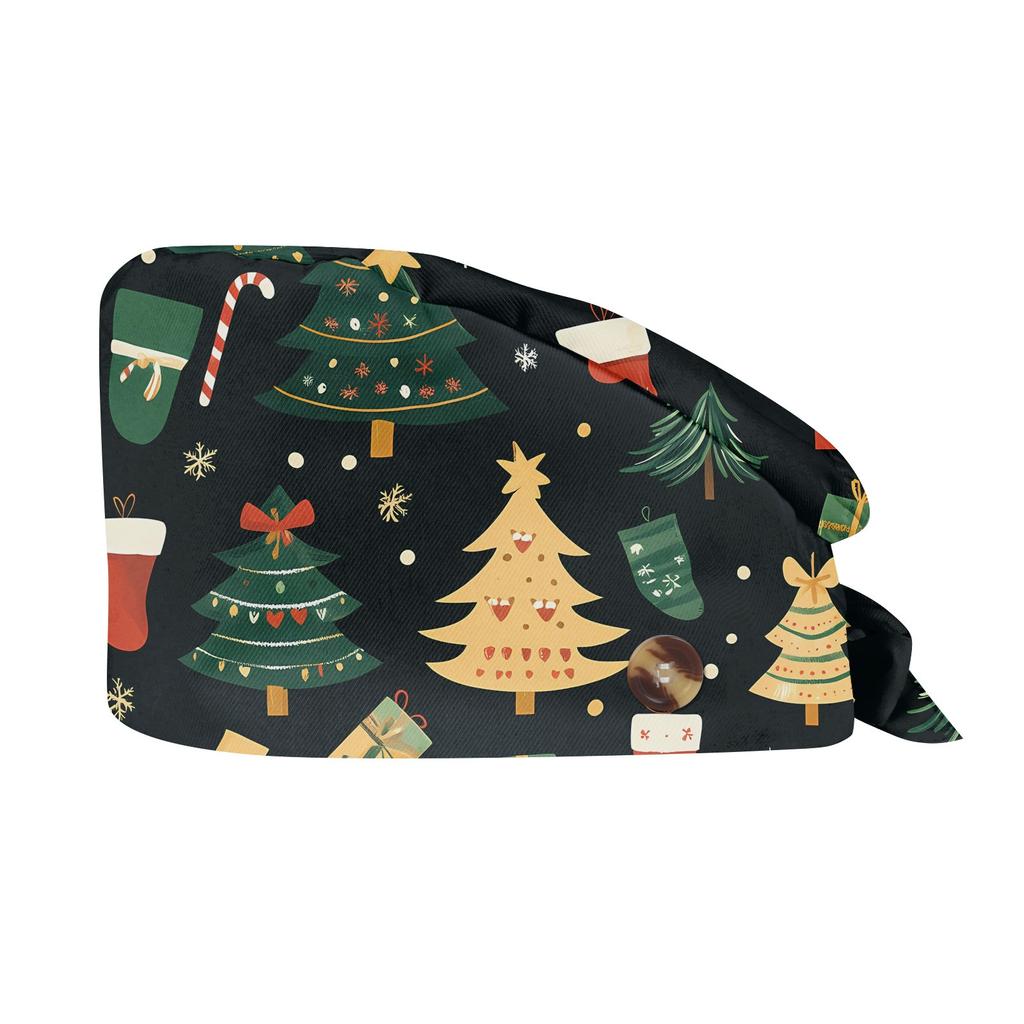 Модная рождественская рабочая шапка с принтом Повседневная стираемая шапка-мешок Кепка
