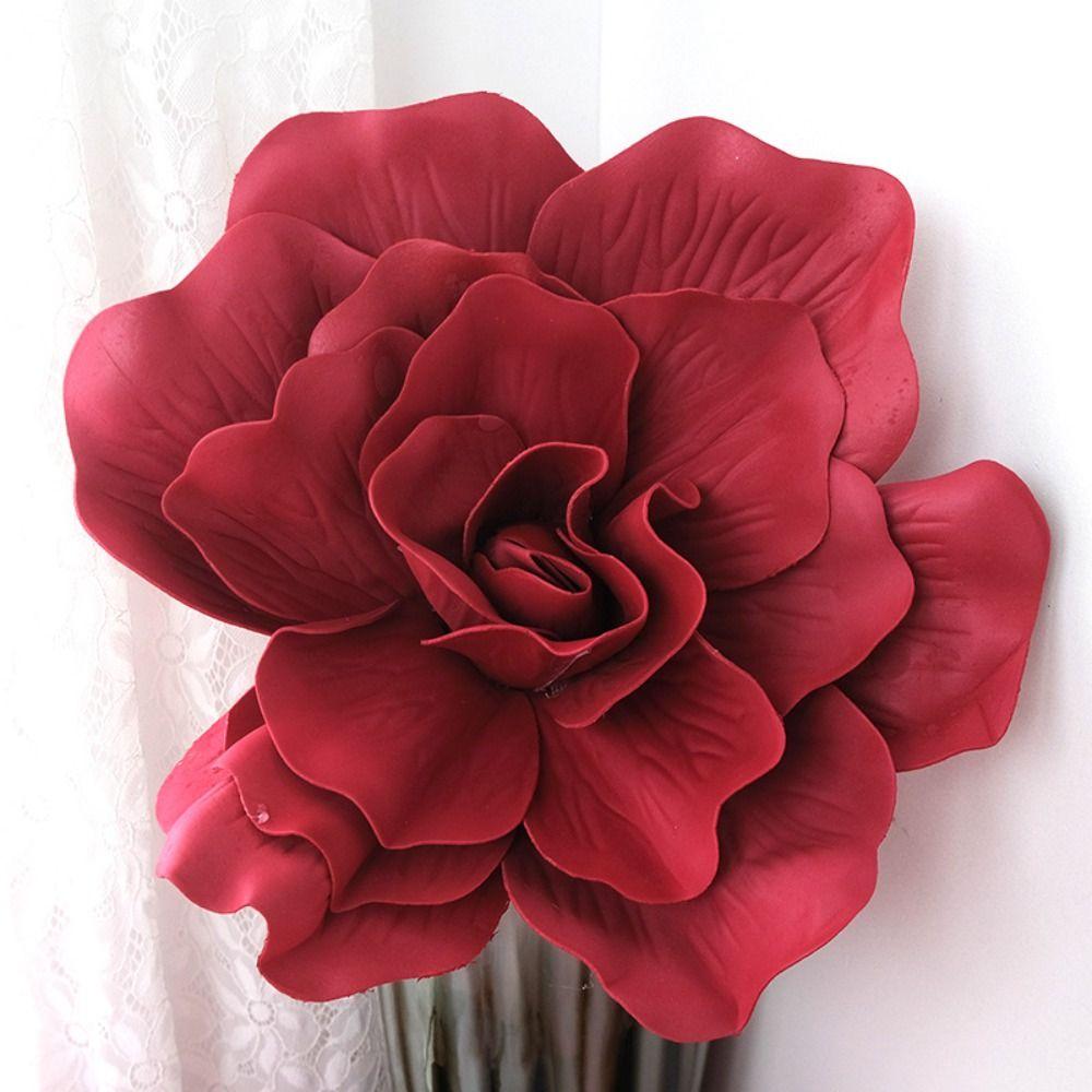 Three-dimensional Large Artificial Flower Photography Props Artificial PE Rose Simulation Flower