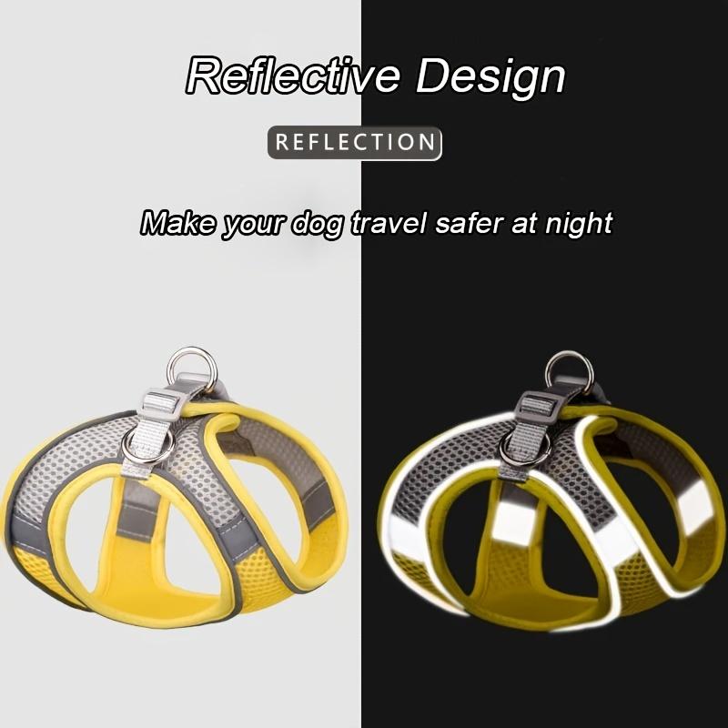 Vest Type Pet Chest Strap With Leash Soft Breathable Mesh For Small And Medium-Sized Dogs Summer Reflective Vest Strap Adjustabl