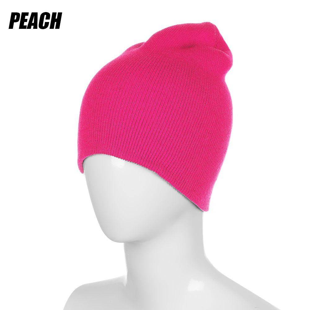 Осень-зима унисекс конфетного цвета повседневная хип-хоп шапка шапка вязаная шапка тюбетейка мягкая