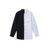 Li Ning Sports Basketball Series Color Block Свободная повседневная рубашка с длинным рукавом Мужские рубашки Черный Белый ASHR161-3