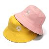 Модная хлопковая уличная солнцезащитная кепка с маргаритками, двухсторонняя шляпа-ведро, складная шляпа от солнца