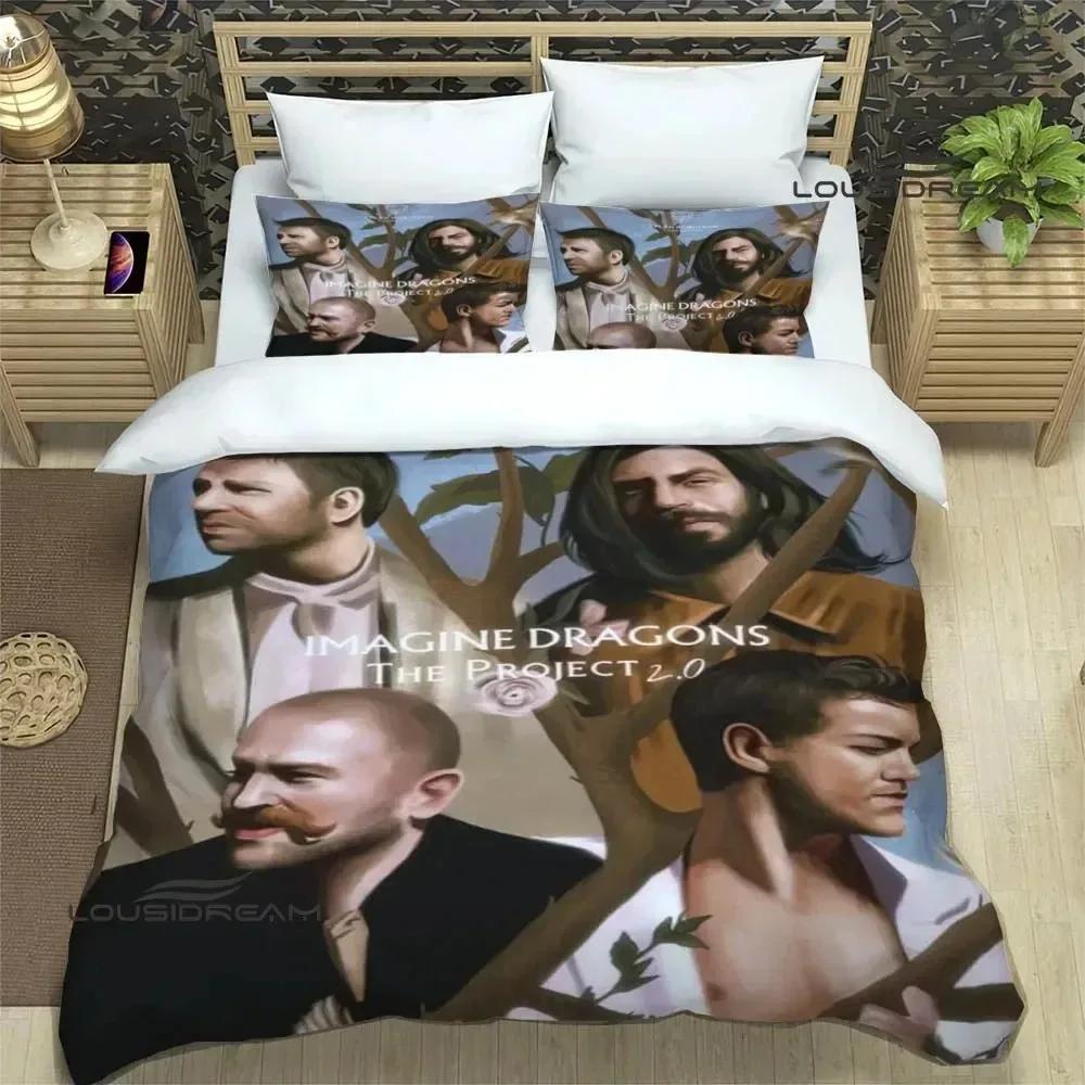 Одеяло Рок-группа Imagine Dragons Комплекты постельного белья Изысканный набор постельных принадлежностей Комплект одеял для кровати Комплект постельного белья Роскошный подарок на день рождения