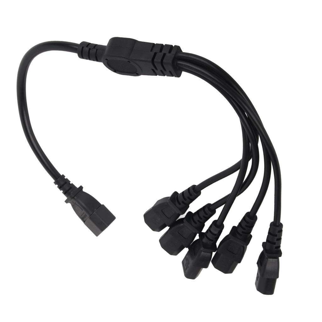 UPS PDU C14 To 5 X C13 Power Adapter Cable Male To Female 10A 250V Y Splitter Power Adapter Cable 1.6ft