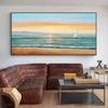 Большой размер, современное небо, море, восход солнца, природный пейзаж, постер, волна, холст, живопись и принты, домашний декор, настенные художественные фотографии