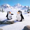 A Moss Micro Landscape Accessory, Cute And Fun Penguin Father Son Figurine Diy Small Ornament, Multi Scene Ornament