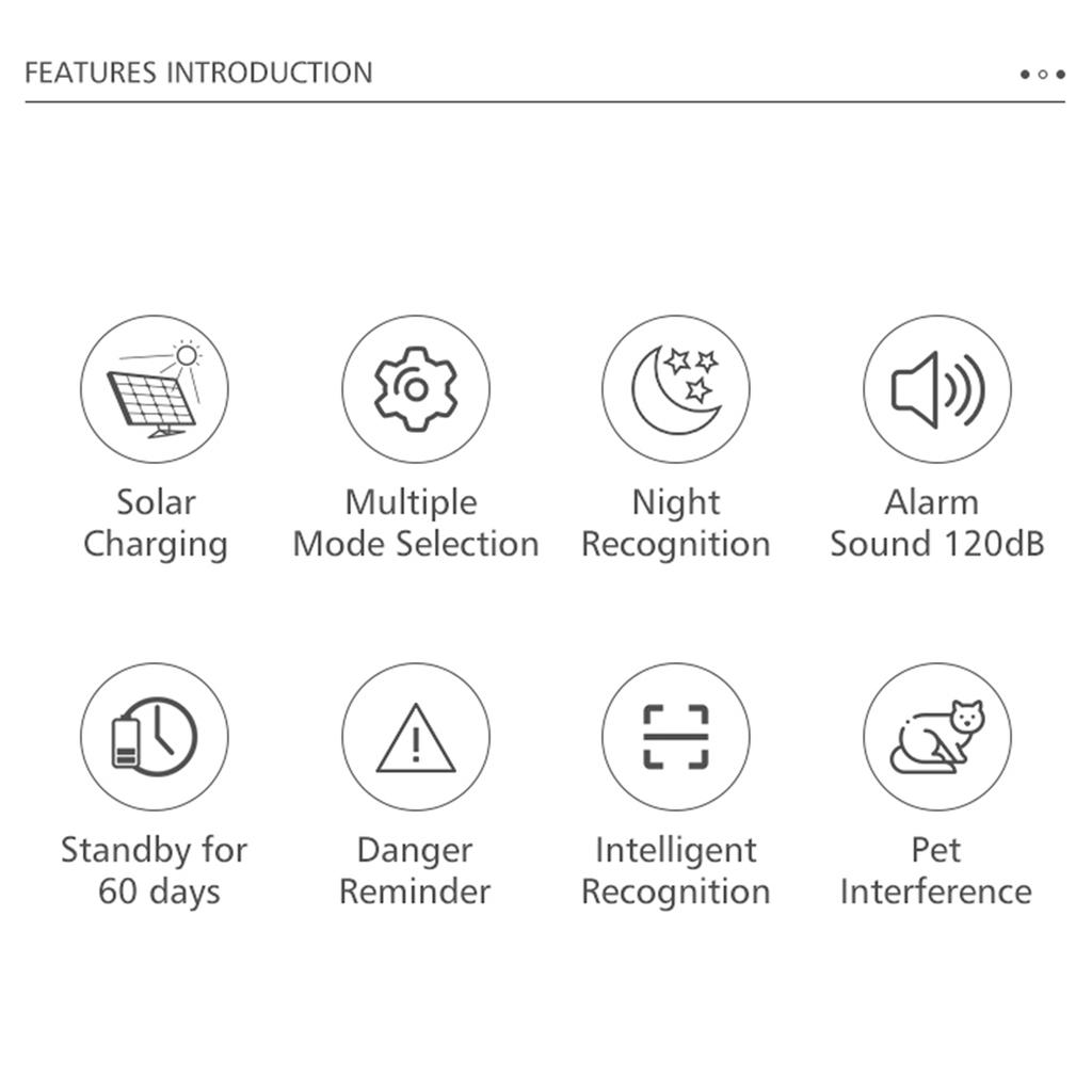 Беспроводной независимый инфракрасный датчик движения на солнечной энергии, детектор стробоскопической сирены, сигнализация 120 дБ