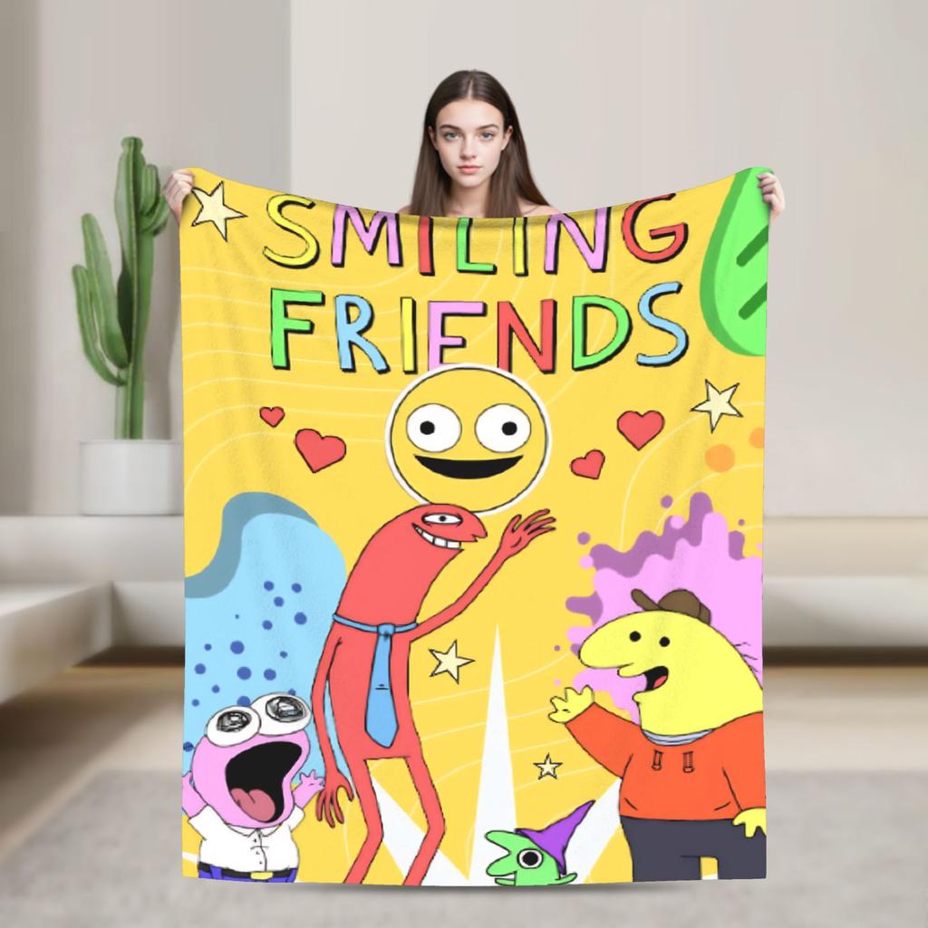 Smiling Friend Games Blanket Quality Warm Throw Blanket Winter Travel Office Outdoor Novelty Bedspread