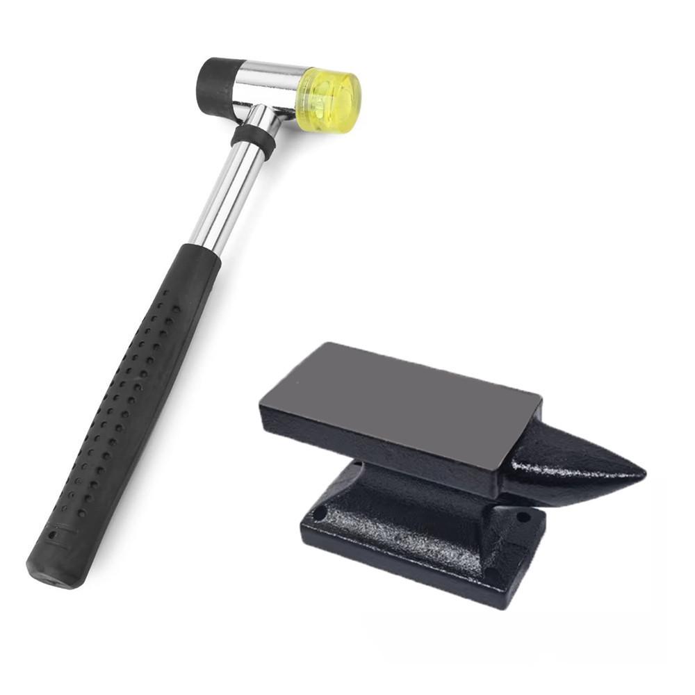 Синяя самодельная железная наковальня для изготовления ювелирных изделий и ювелирного дела