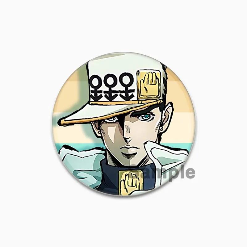 32/44/58 мм JoJo's Bizarre Adventure Значок для рюкзаков Круглые пластиковые эмалированные значки и броши Креативный значок в виде мультяшной фигурки Подарки