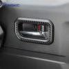 Наклейка из настоящего мягкого углеволокна для Suzuki Jimny 2019 2020 2025 2025 2025 2025 2025 LHD RHD Отделка рамки внутренней ручки двери автомобиля