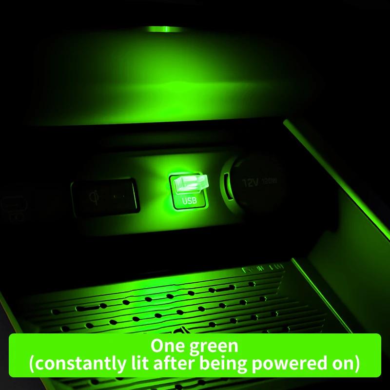Автомобильная подсветка салона, модификация интерьера со светодиодной подсветкой для ног, радужная подсветка, приветственная USB-подсветка салона