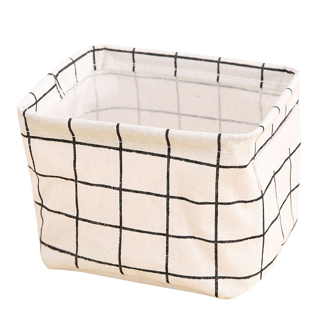 Rectangular Fabric Basket Storage Basket Portable Waterproof Bath Basket Sundries Basket Desktop Storage Basket Blue Storage Basket