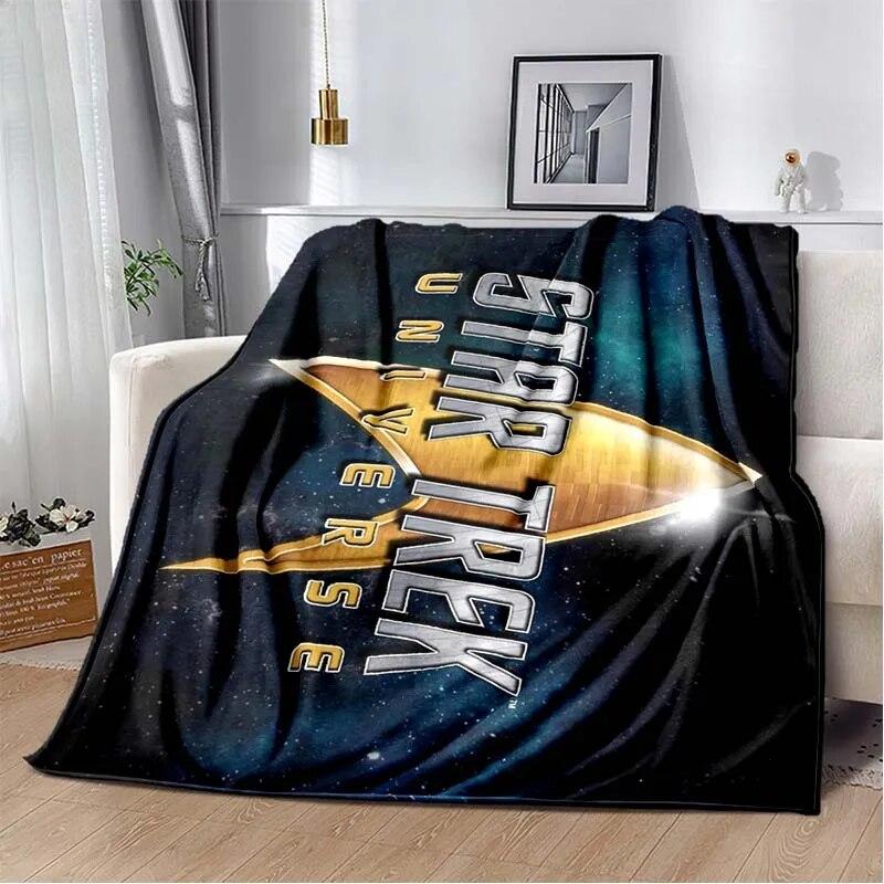 3D Print Star-T-Trek Pattern Flannel Blanket,Multi-purpose Holiday Gift Blanket Warm And Soft Blankets All Seasons
