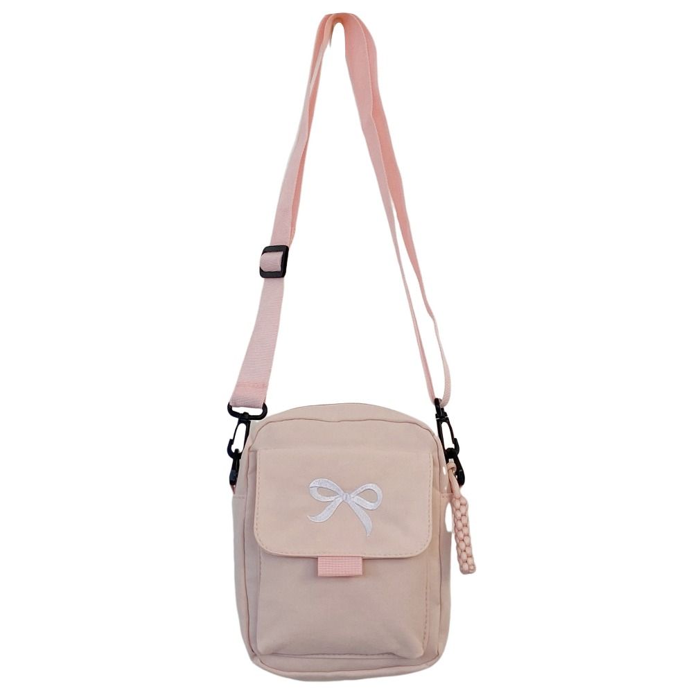 Большая вместительная сумка через плечо в корейском стиле, холщовая сумка на одно плечо с принтом банта для девочек