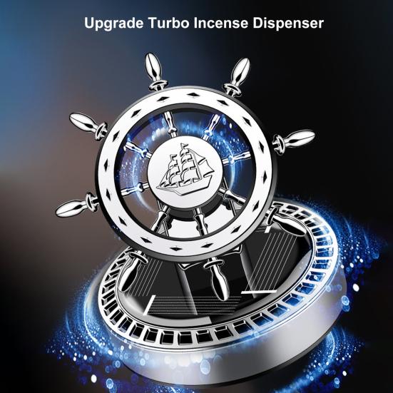 Солнечный автомобильный освежитель воздуха, вращающийся винтажный руль, длительный аромат, очистка воздуха, автоматический ароматерапевтический диффузор, орнамент, аксессуары для салона автомобиля