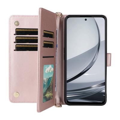 Кошелек-чехол для ZTE nubia Focus Pro с ремешком на плечо/запястье Кожаная крышка-подставка для телефона