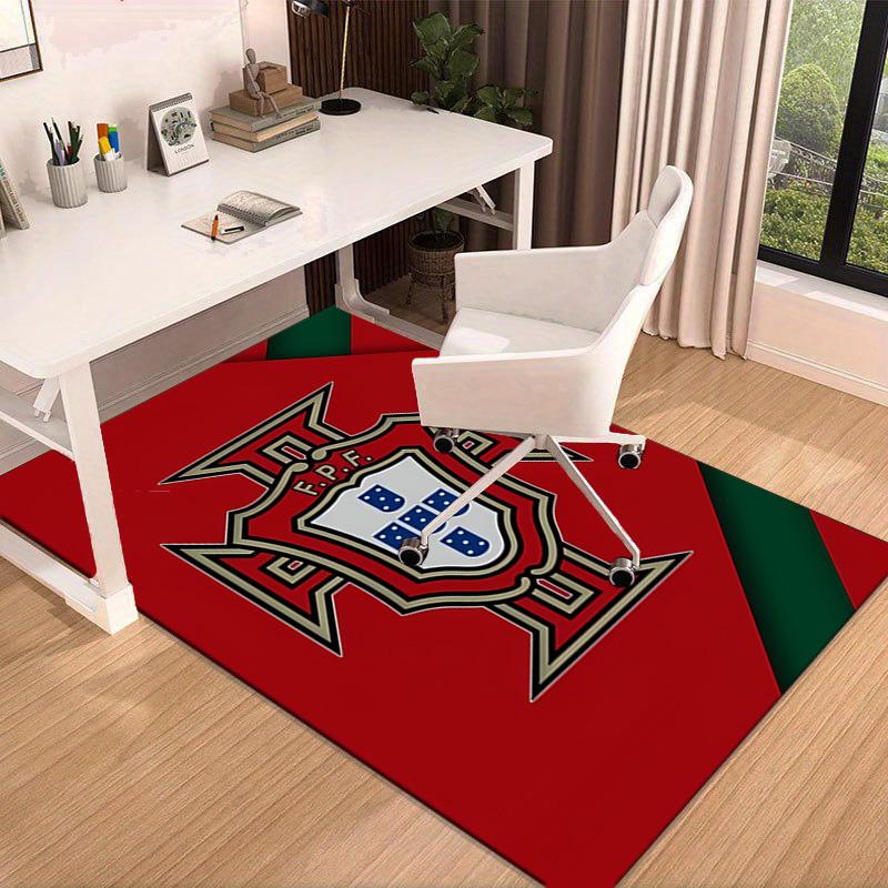 Portuguese Football Federation Crest Area Rug Office rug, Chair Rug, Decor Carpet Livingroom bedroom Mat, Large Size Fan gifts Christmas gifts