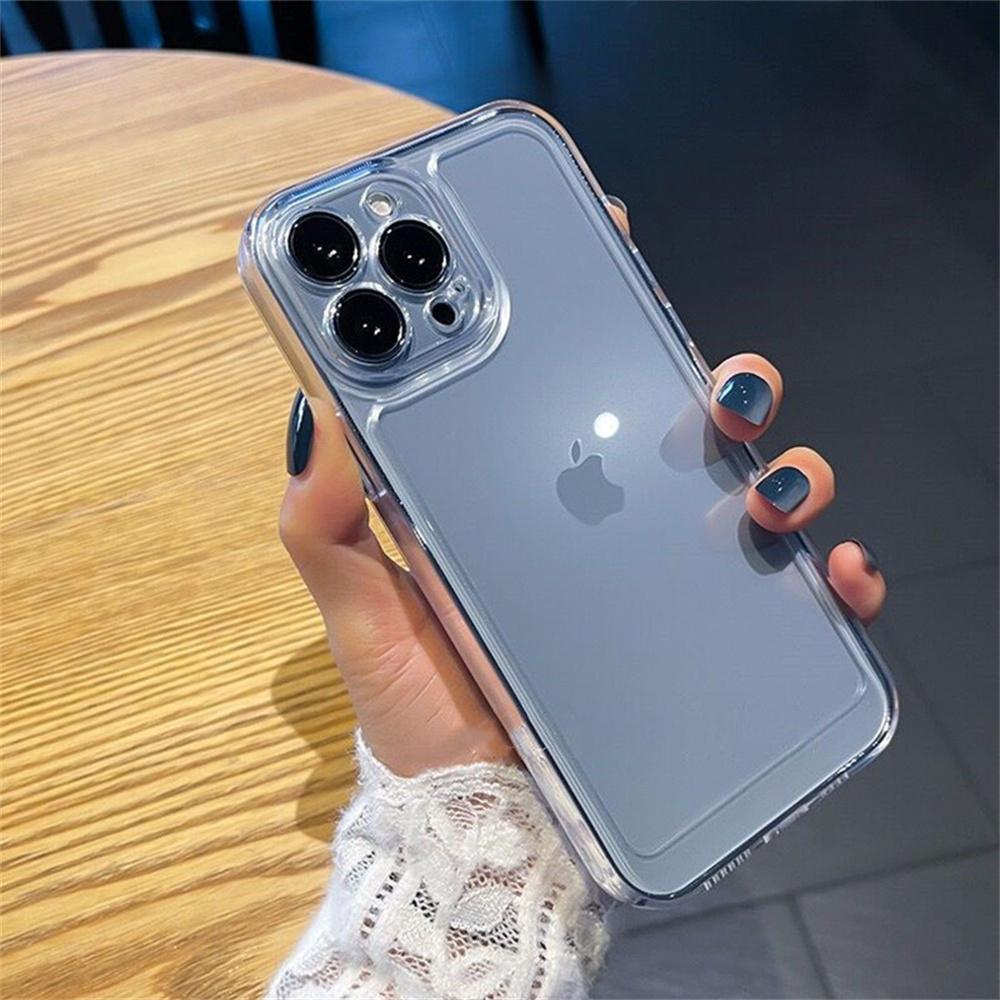 Акция Скидка Роскошный Прозрачный Мягкий Силиконовый Чехол Для iPhone 16 15 14 Pro Max Plus Mini Тонкий Прозрачный Задний Чехол Оболочка из ТПУ