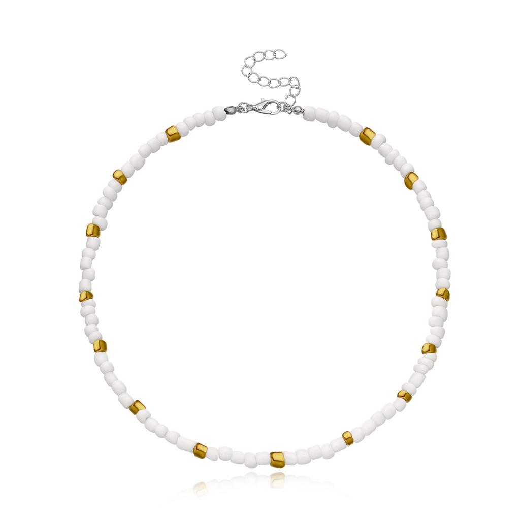 Новое колье-чокер с бусинами в стиле бохо для женщин и девочек, красочные короткие цепочки-колье, ожерелья, летние модные ювелирные изделия, подарок