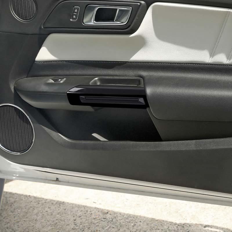 ABS Interior Door Handle Decoration Cover Sticker Fit Ford Mustang 2015 Up Interior Accessories