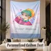 Custom Text Tapestry Kpop Demon Hunters Print Wall Tapestry Indoor Living Room Wall Decor