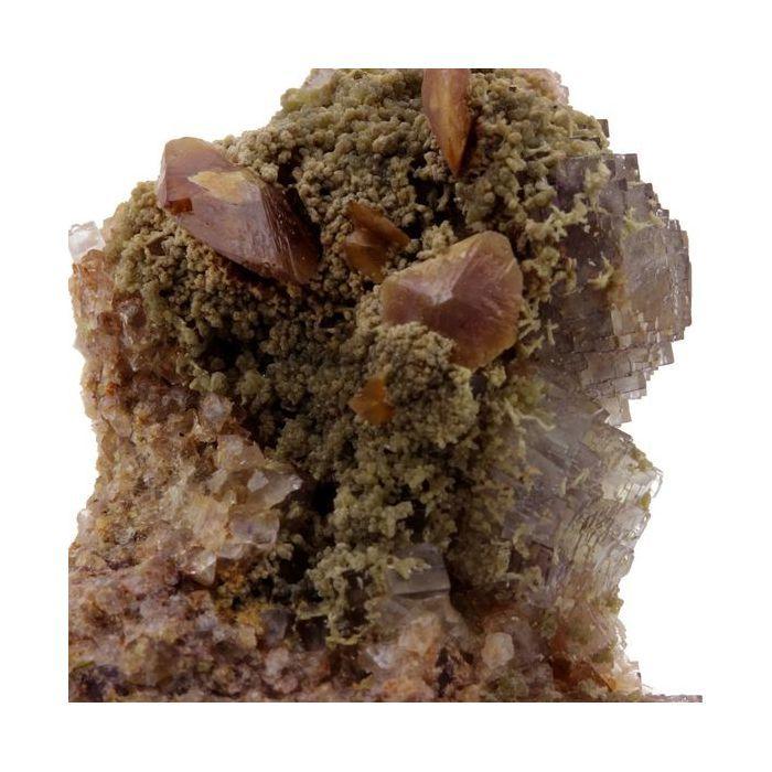 Wulfenite, Mimetite, Fluorite 148.9 carats