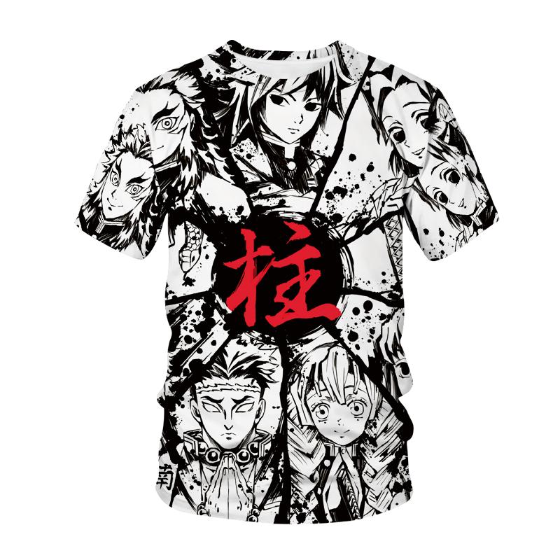 Футболка для мужчин и женщин, аниме, 3D принт, уличная одежда, Demon Slayer Kimetsu No Yaiba, Harajuku, модная футболка, футболка унисекс, топы, одежда