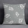 Gray Low White Flower Pattern Home Decoration Pillowcase Square Pillowcase Home Office Decoration Cushion Cover